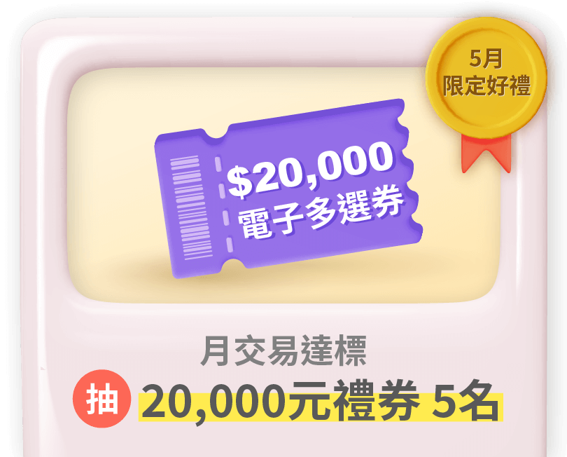 電子多選券$20,000元